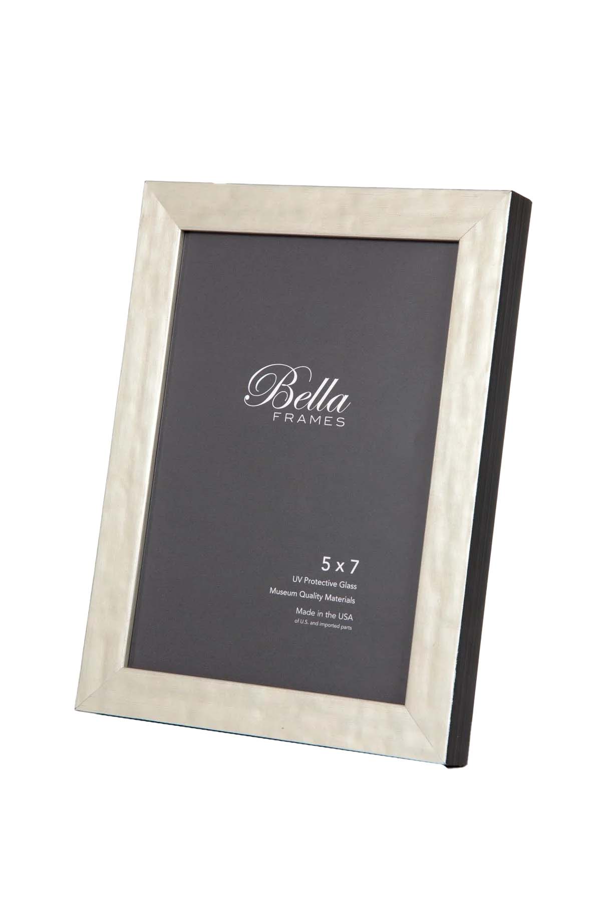 Oaxaca Silver Leaf frame with black edge, side view