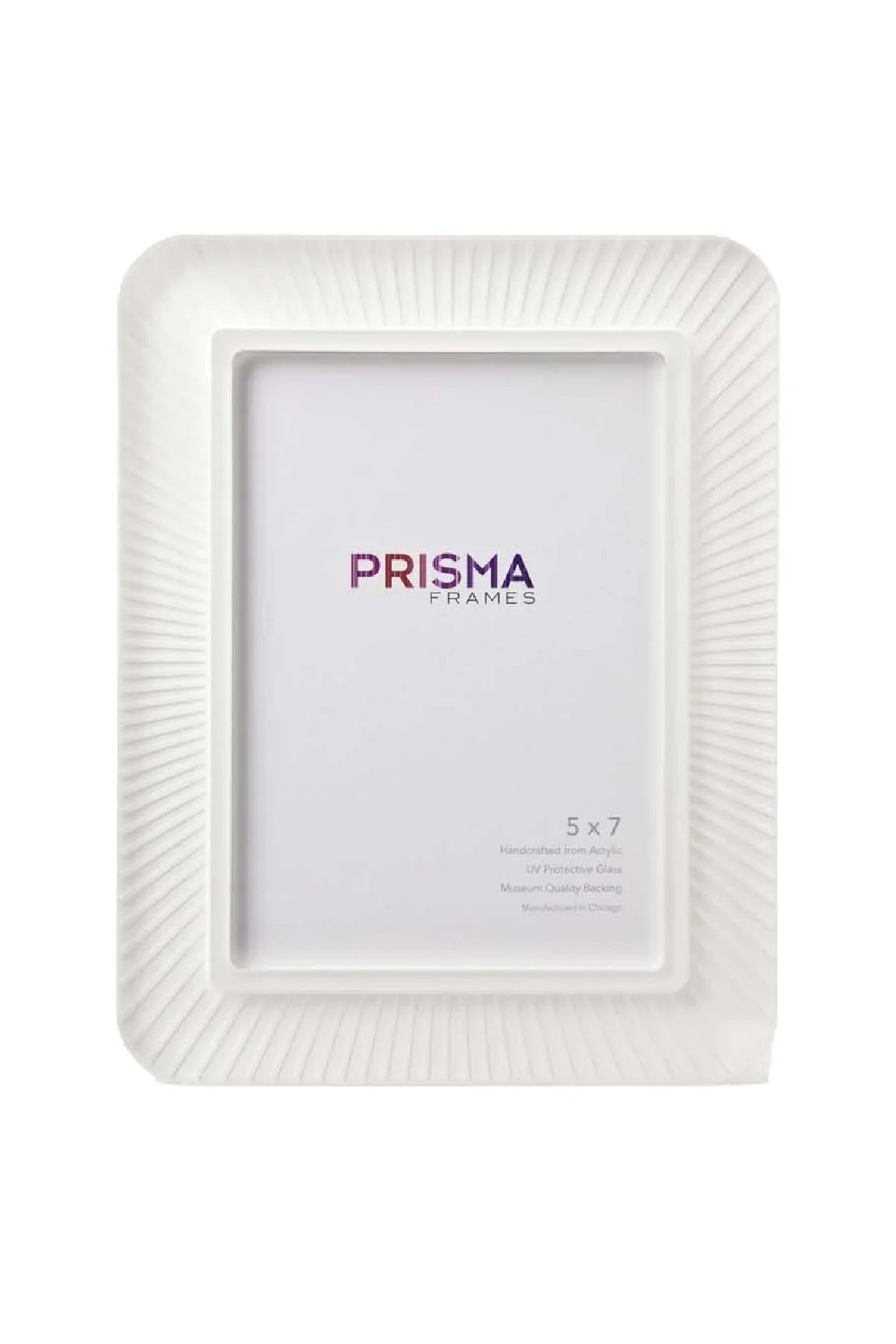 Rays Snow White Frame with textured ridges, front view