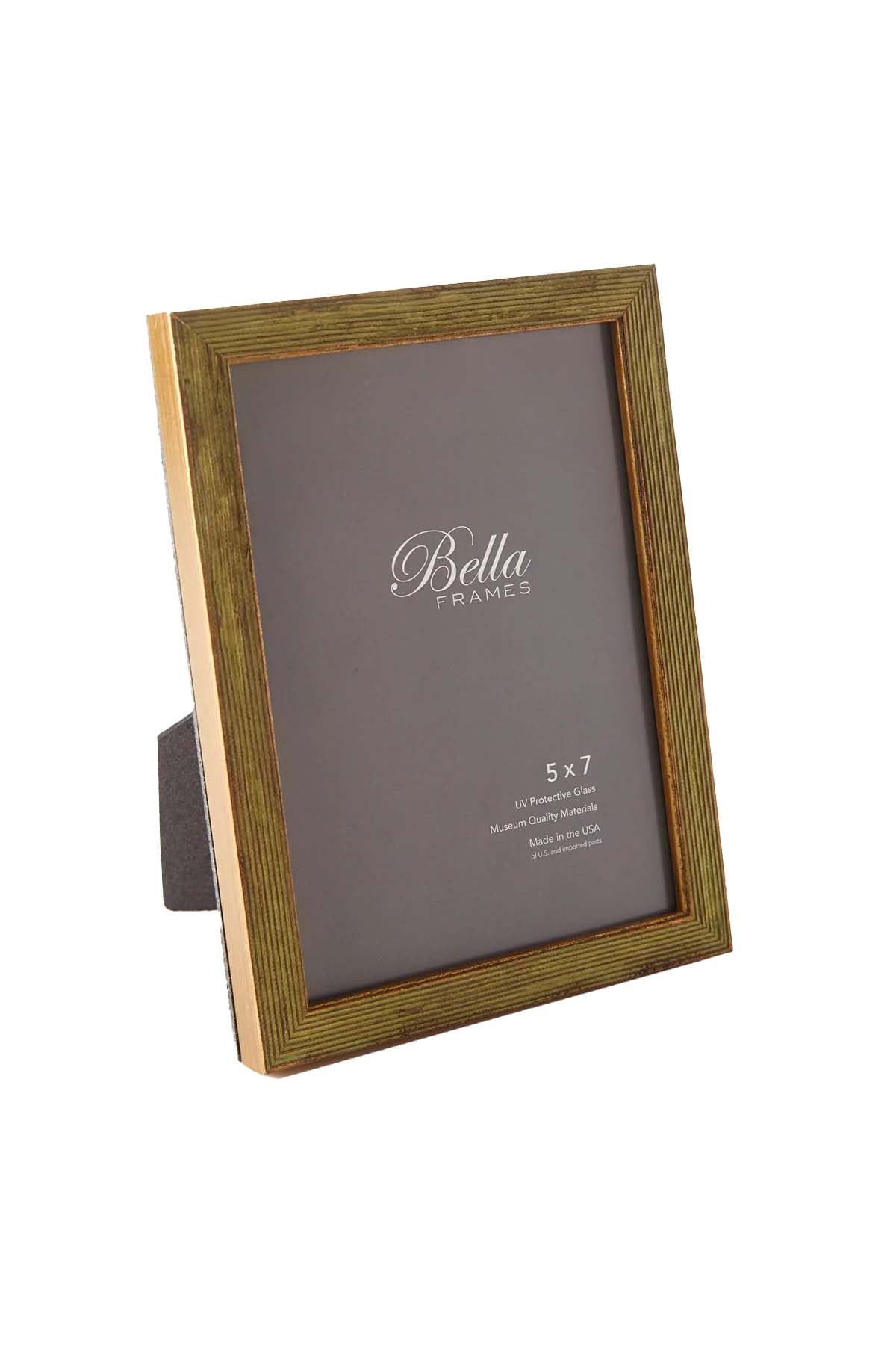 Indus Eucalyptus gold textuted frame, side view