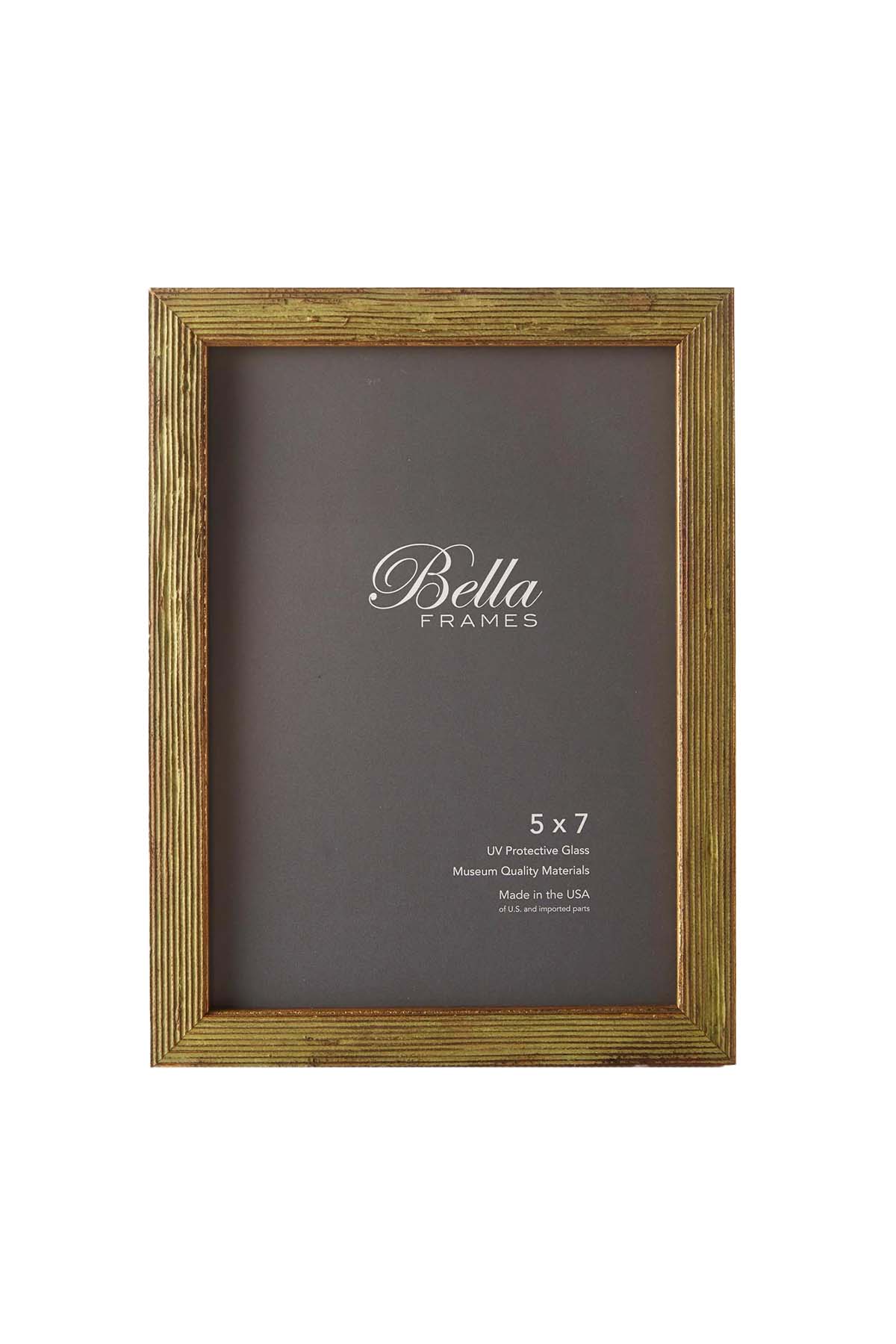 Indus Eucalyptus gold textuted frame, front view