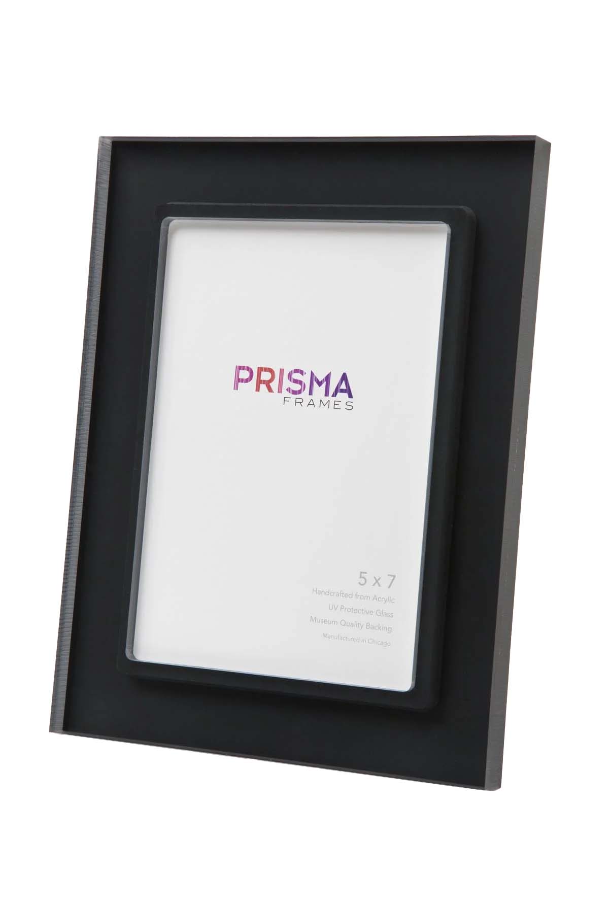 Premio Black Solid Photo Frame 5x7 - Side View