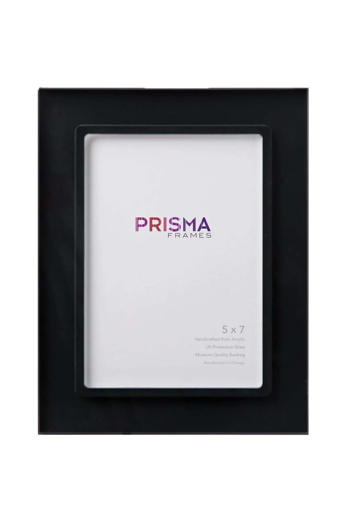 Premio Black Solid Photo Frame 5x7 - Front View