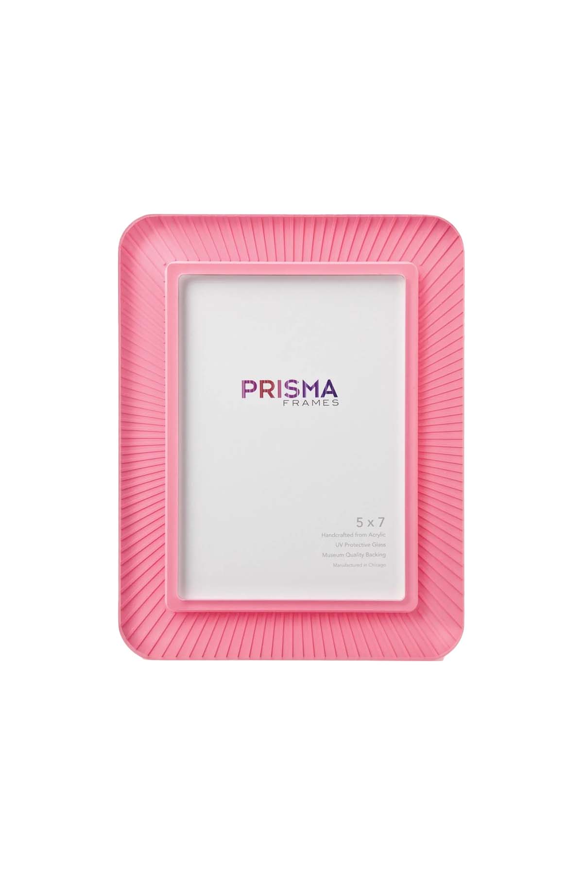 Rays Candy Pink Frame with textured ridges, front view