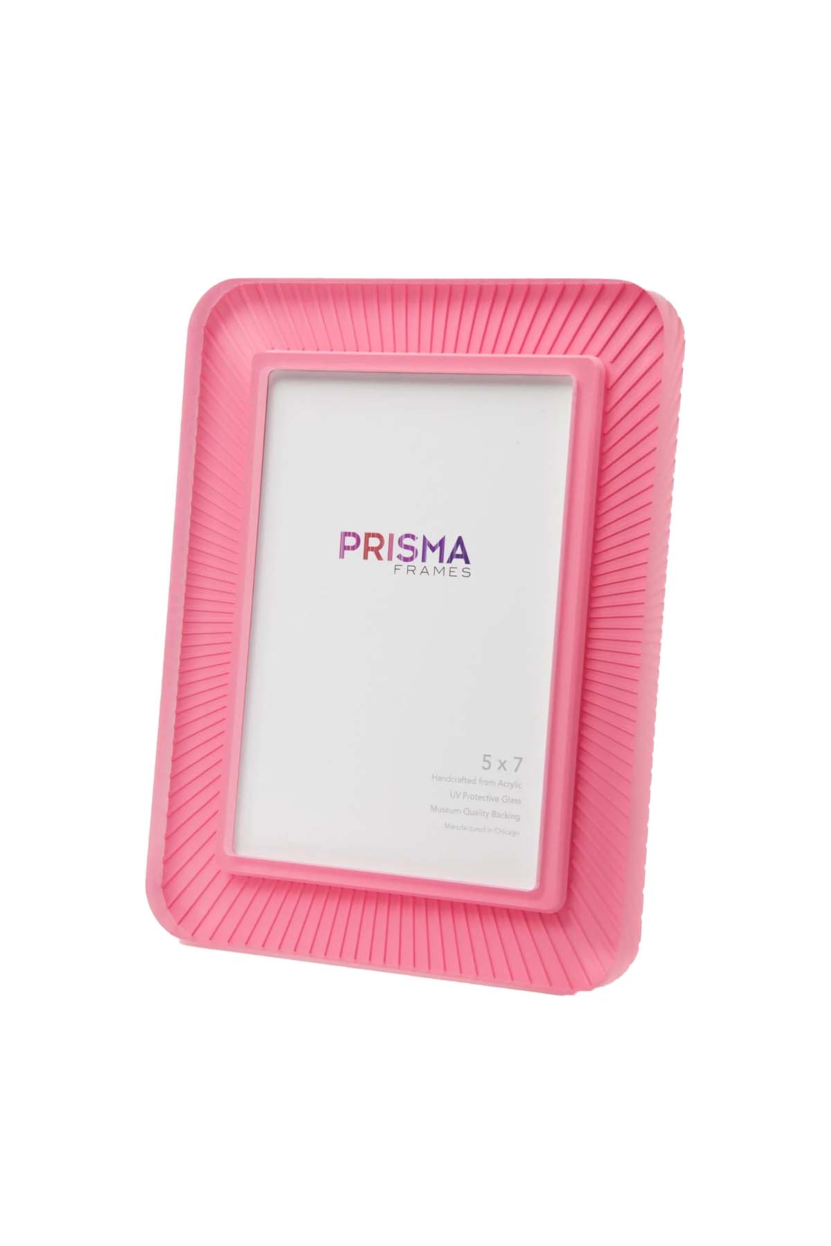 Rays Candy Pink Frame with textured ridges, side view