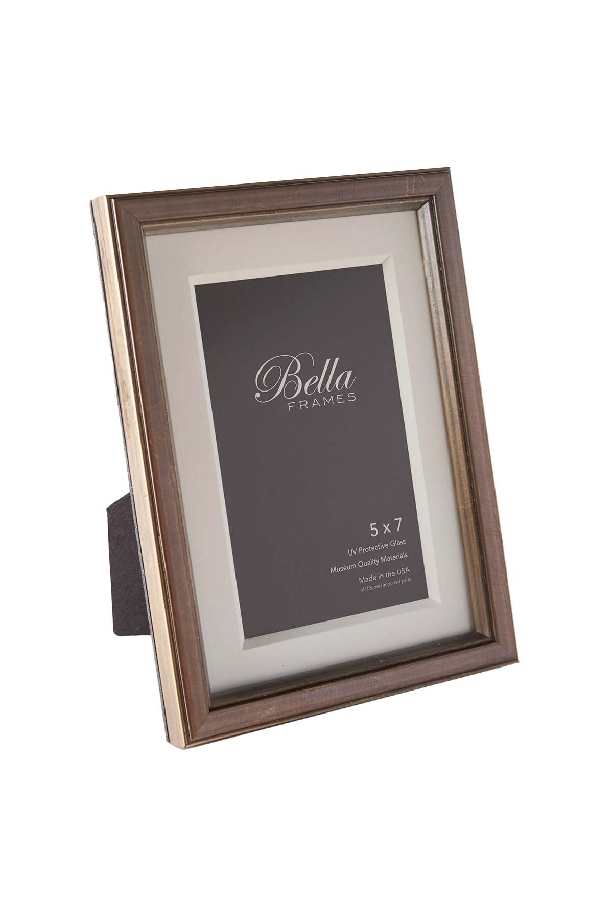 Brancui Piombo 5x7 pewter-colored frame - Side view
