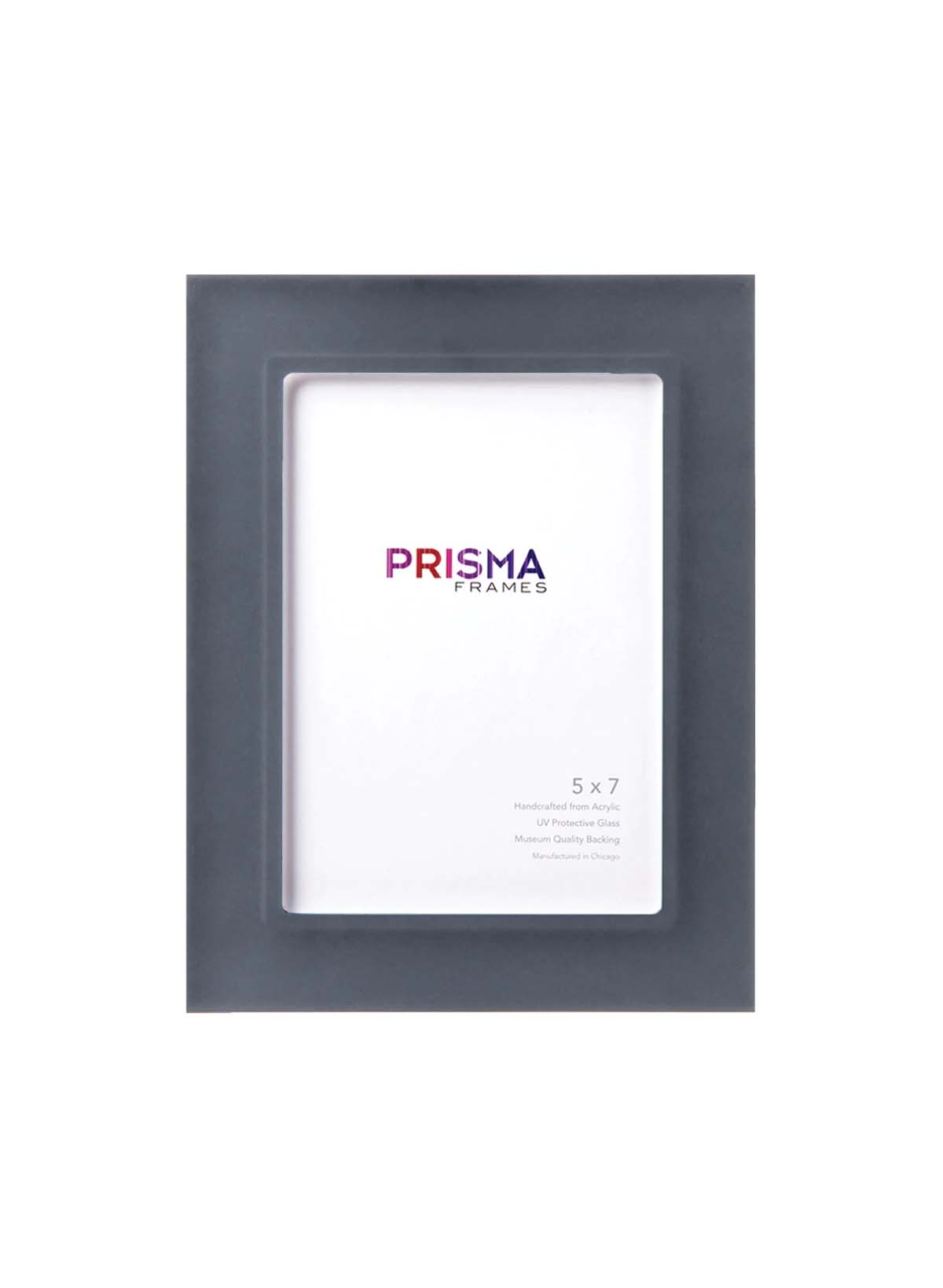 Slate Gray Prisma Acrylic Frame, front view