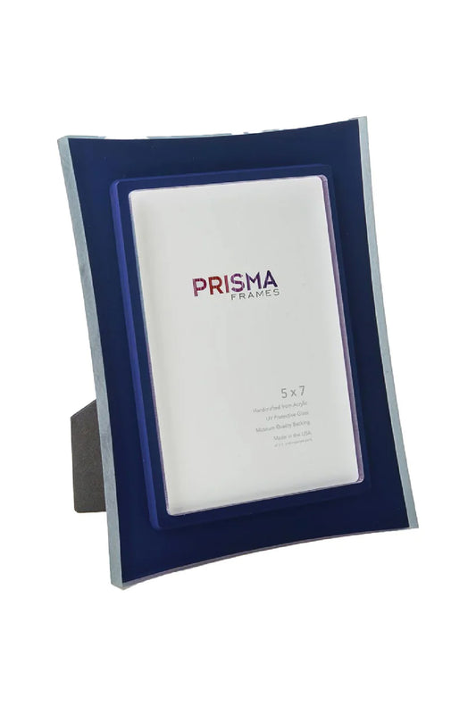 Risa Midnight Blue frame with flared edges, side view