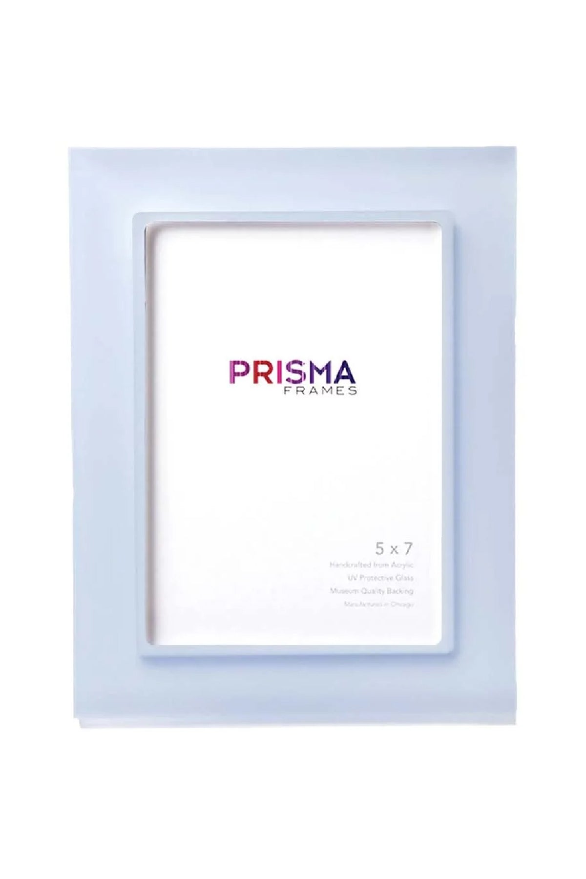 Sky Blue Acrylic Prisma frame, front view