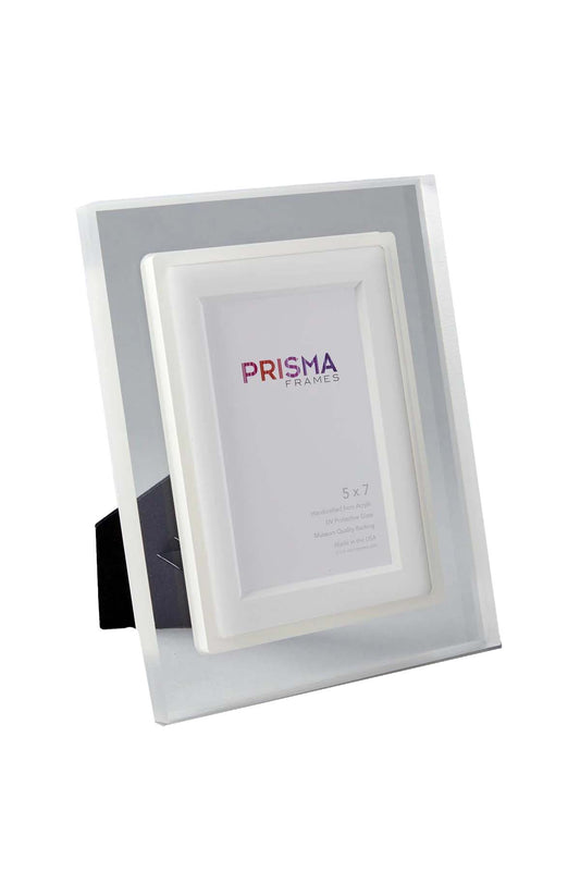 Circa Eggshell clear lucite frame - side view