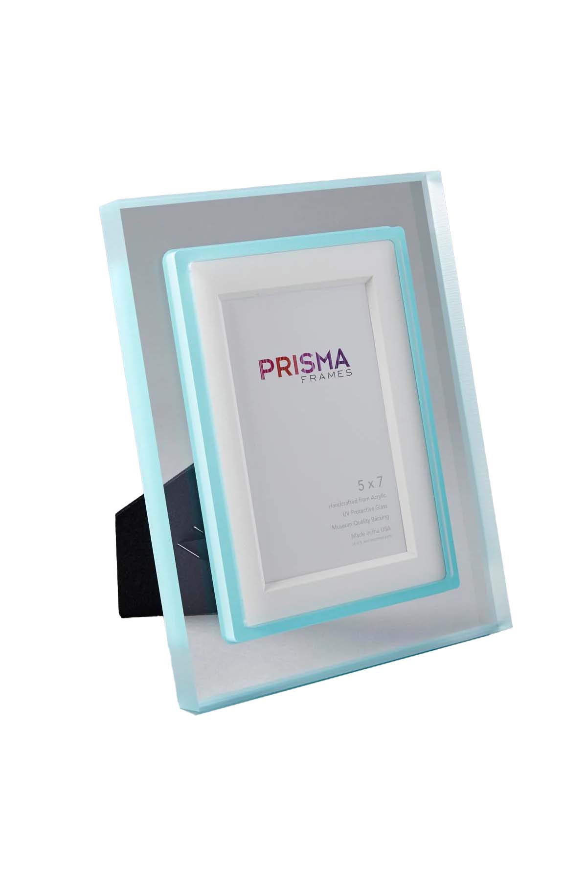 Circa island Prisma clear lucite frame - side view