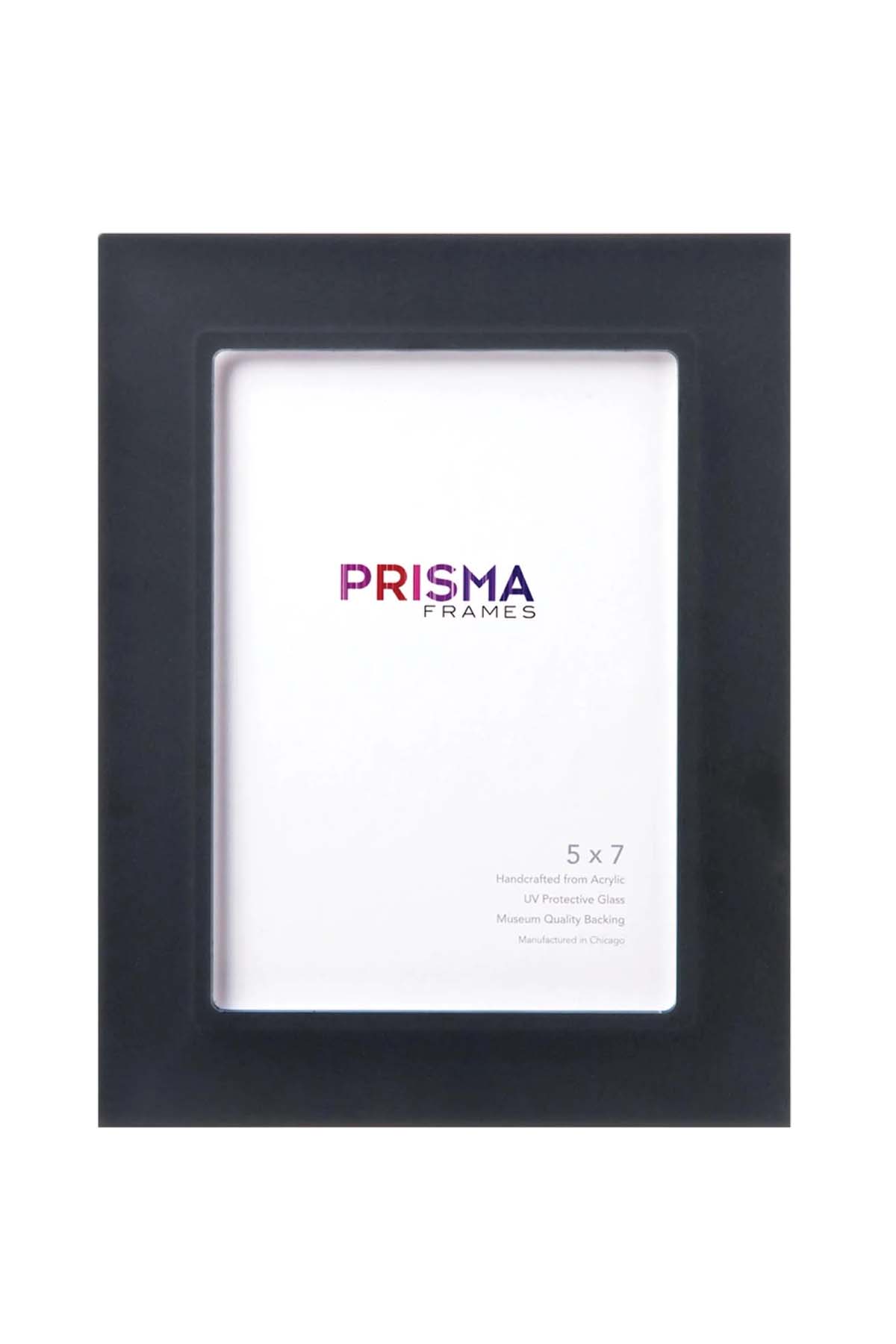 Perla Black Solid Photo Frame 5x7 - Front View
