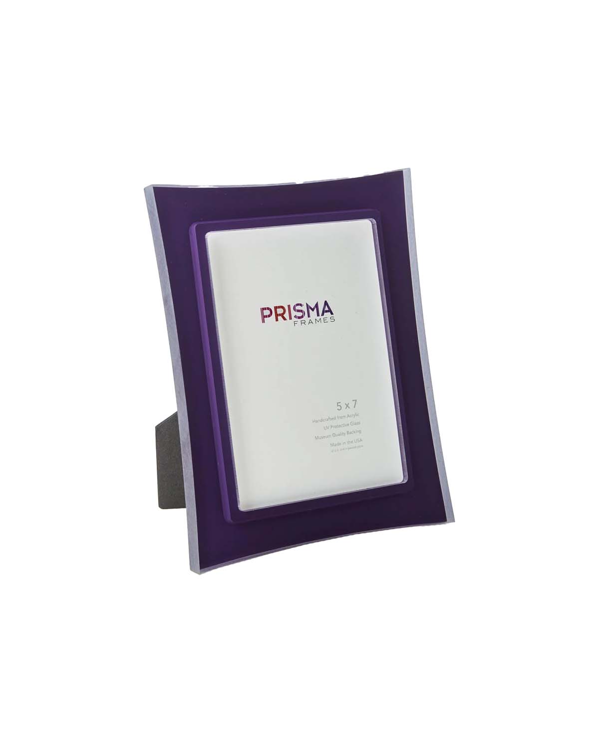 Risa Eggplant Purple frame with flared edges, side view