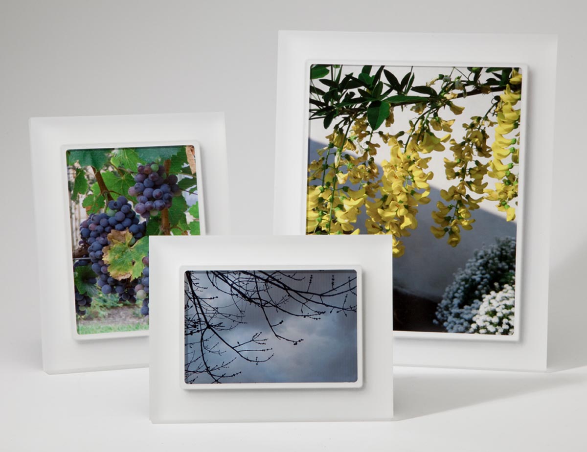 Several Snow White Prisma frames, of multiple sizes and shapes