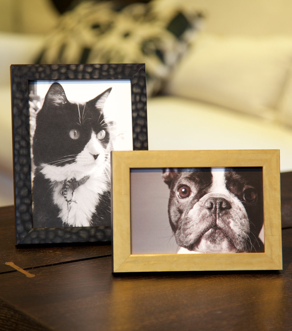 Various frames of different sizes and colors including Oaxaca Gold Leaf Textured Frame with black sides